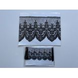 2 Pieces of Antique French Black Lace