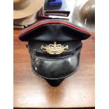 British 1950s Postman's Uniform Cap, size 58 made by Grantham. The cap is in good condition