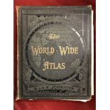 The World Wide Atlas W & A K Johnston Ltd Edinburgh & London 1905 containing 128 plates