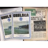 Chelsea FC (1975-76) Vol 3 football programmes, Home (11) Incl FA Cup, Testimonial Top Ten XI, FA