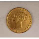 1853 Gold Half Sovereign VF