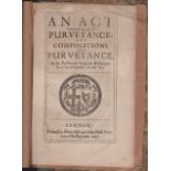 1657 Cromwellian Act for the taking away of Purveyance and Compositions for Purveyance. At the