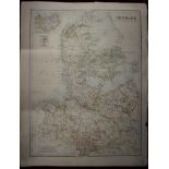 DENMARK 1889 14”x19” Iceland Faroes inset (JOHNSON’S ATLAS)