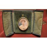 Victorian Quality Gilt Framed Ambrotype- portrait of a lady-that can also be worn as a necklace - in