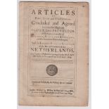 1654 Cromwellian Treaty. Articles of Peace, Union and Confederation between his Highness, Oliver