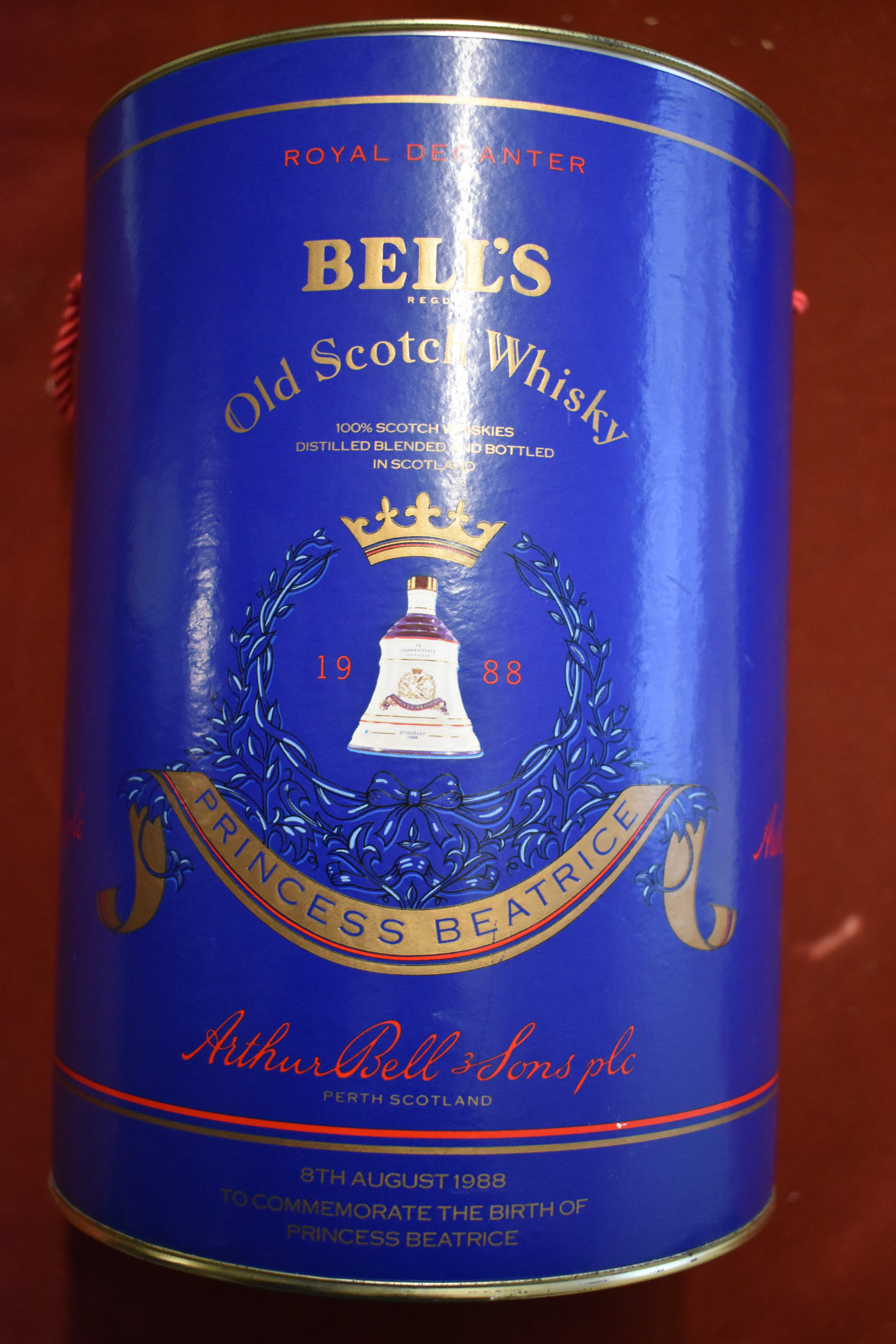 Bell's Princess Beatrice 1988. A special edition of Bell's decanter and contents released to mark