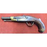 French Naval Percussion Pistol Model 1837, signed Mre Rle de Chatellerault, calibre 15,3 mm,