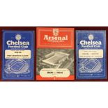 Chelsea v Everton 1954 September 18th Div. 1 vertical crease hole punched left, Arsenal v Chelsea