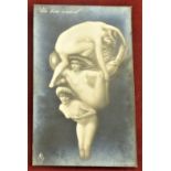 Fantasy Heads, black and white postcard, mint, PFB ‘Un bon-vivant’ erotic fantasy head
