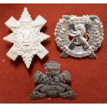 British WWI/II Badges (3) including: South African Special Service Battalion Cap Badge SSB/SDB, 14th