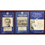 Chelsea v Charlton Athletic 1950 8th March League Division 1 hole punched left, Chelsea v