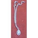 A Silver Hallmarked Watch Chain, the chain hallmarked 1848 and the pendant hallmarked 1896 made 'J.