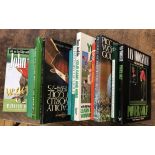 Box of 12 golfing books including John Daly Wild Thing, Golf Addicts Omnibus, George Houghton,