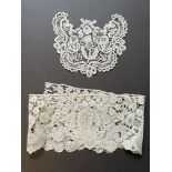 Bruges Tape Lace Bodice Piece with Thistle Motif