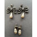 2 Pairs of Vintage Italian Costume Jewellery earrings