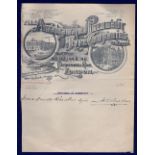 Automobilia - The Amalgamated Pneumatic Tyre Companies Ltd - 1890's Engraved Letter heading