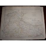 INDIA 1889 Antique Map 19”x14” (JOHNSON’S ATLAS) very fine