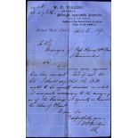 Suffolk (Ipswich/Stowmarket) 1867 Letter headed Invoice W.P.Wilkins, Orchard Works, Ipswich.