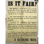 Norwich /Poster - Is it fair? Poster, A working man protesting the Governments increasing Taxes on