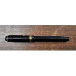 Fountain Pen - 1950's Conway Stewart 388 black pen, 14ct gold MB