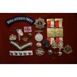 British and Foreign Collection of Badges, Buttons and Medals including: 1939-45 Medal, Royal