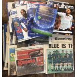 Chelsea FC, mixed carton of football programmes and ephemera. Qty. Buyer collects
