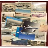 Aviation theme postcards mostly vintage cards including RPs (30+) Inc. London Airport, vintage