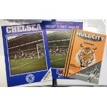 Chelsea FC (1975-76) Vol 2 football programmes, Home (10) Incl v Italy under 23 and Peter Osgood