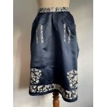 Antique Chinese Embroidered Silk Apron, approx. 1930's