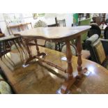 ROSEWOOD MARQUETRY OCCASIONAL TABLE, floral marquetry centre, shaped top occasional table on twin