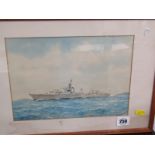 SHIP PORTRAIT, E. Tufnell, "HMCS Micmac ", 7.5" x 10.5"