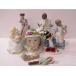 COALPORT FIGURES, 2 limited edition figures "The Goose Girl" and "Visiting Day", also "Lady with