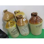 STONEWARE FLAGONS, Caffyn & Son, Hornsea Brewery cider flagon, also W Hargreaves Bridgend