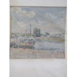 ENGLISH SCHOOL, indistinctly signed and dated watercolour, possibly '79 "Quay at Blakeney, Norfolk",