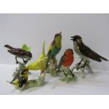GOEBEL BIRDS, collection of 5 bird groups, including Canary and Nightingale