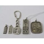 SILVER ITEMS, Inc silver keyring and silver ingots