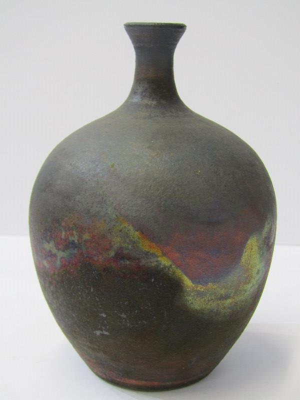 STUDIO POTTERY, collection of 5 pieces of studio pottery including 12" brown glazed baluster vase by - Image 8 of 11