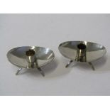 SCANDINAVIAN RETRO, pair of retro oval candlesticks, marked "Mema EPG, Sweden", 2.75" (7cm) diameter