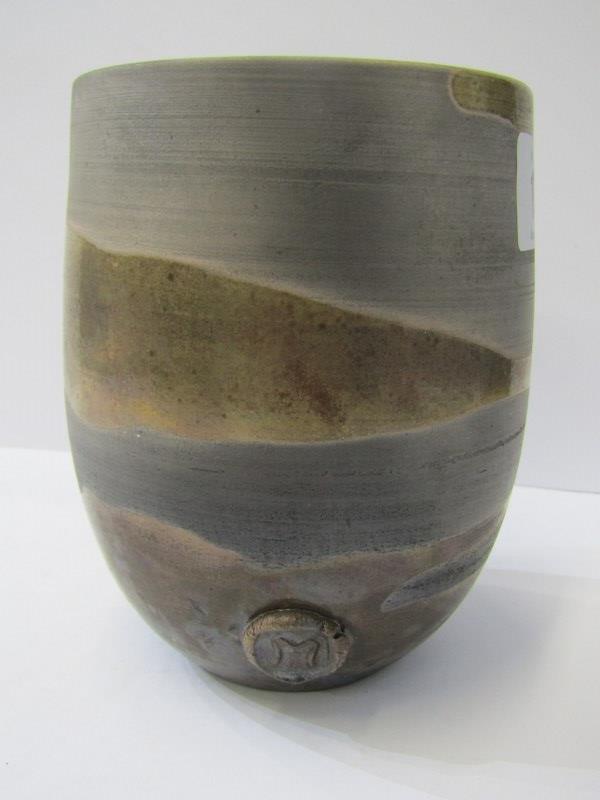 STUDIO POTTERY, collection of 5 pieces of studio pottery including 12" brown glazed baluster vase by - Image 4 of 11