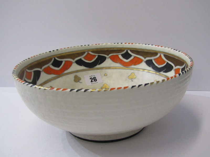 CHARLOTTE RHEAD, signed Crown Ducal 10" bowl "Lion Rampant" pattern (some staining of base) - Image 2 of 3