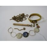 SELECTION OF GOLD & YELLOW METAL ITEMS, approx 49 grms in total