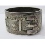 VINTAGE SILVER HINGED BANGLE in the form of a belt