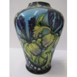 MOORCROFT, signed limited edition "Siberian Iris" pattern vase by Sian Leeper, dated 2003, 8.5"