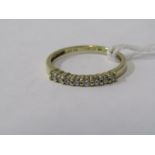 14ct YELLOW GOLD & CZ HALF ETERNITY STYLE RING, approx 1.6 grams in weight, size P