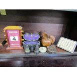 TABLETOP PERPETUAL CALENDAR, 7" height, "Halden Calculex" pocket calculator, also cased opera