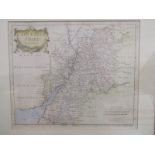 EARLY MAP, hand coloured engraved map of Gloucestershire by Robert Morden, circa 1710, 14" x 16"