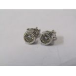 PAIR OF 18ct WHITE GOLD DIAMOND STUD EARRINGS, total diamond weight approx. 0.20ct