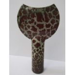 STUDIO POTTERY, Bruce Chivers red mottle glazed Exhibition vase, 10.5" height