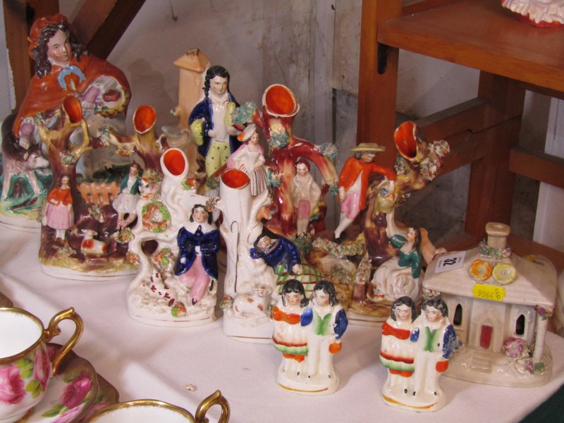 STAFFORDSHIRE POTTERY, collection of 10 pieces of 19th Century Staffordshire pottery, including "