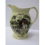 CROWN DEVON MUSICAL JUG, "The Chase", 8" height
